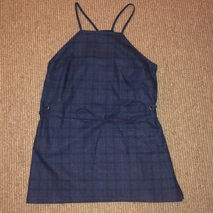Navy Plaid Banana Republic Tank